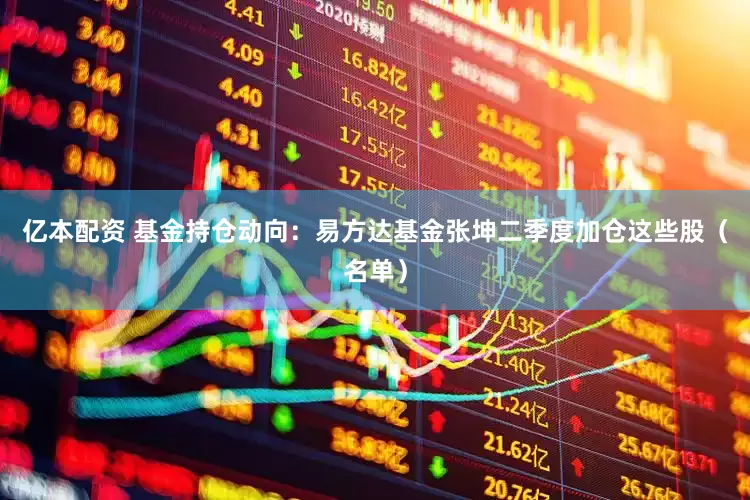 亿本配资 基金持仓动向：易方达基金张坤二季度加仓这些股（名单）